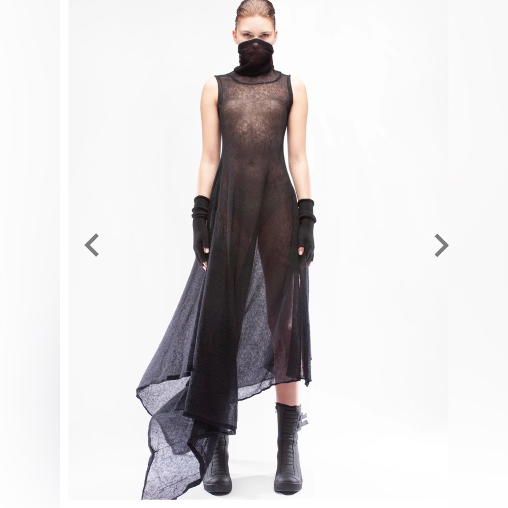 Demobaza dress Beyond black M Dune Steampunk Burning Man sleeveless knit Mad Max